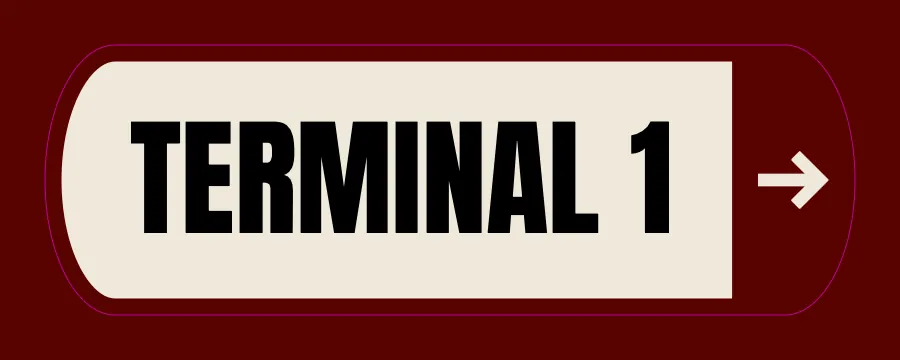 Placa vinho e creme: Terminal 1