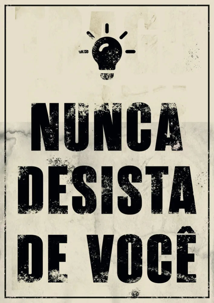 Lambe com lâmpada: Nunca desista de você