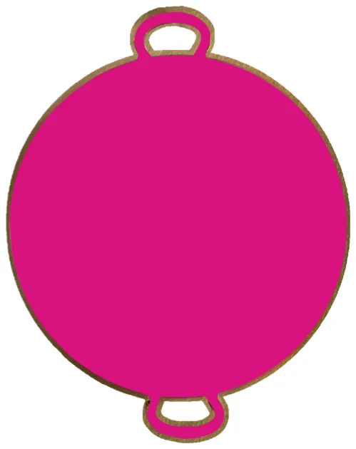 Silhueta magenta do tacho: a faca de corte