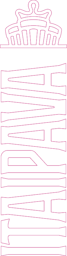 Contorno do logo Itaipava em linha magenta, arquivo para plotter de recorte