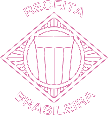 Contorno do selo Receita Brasileira em linha magenta, arquivo para plotter de recorte